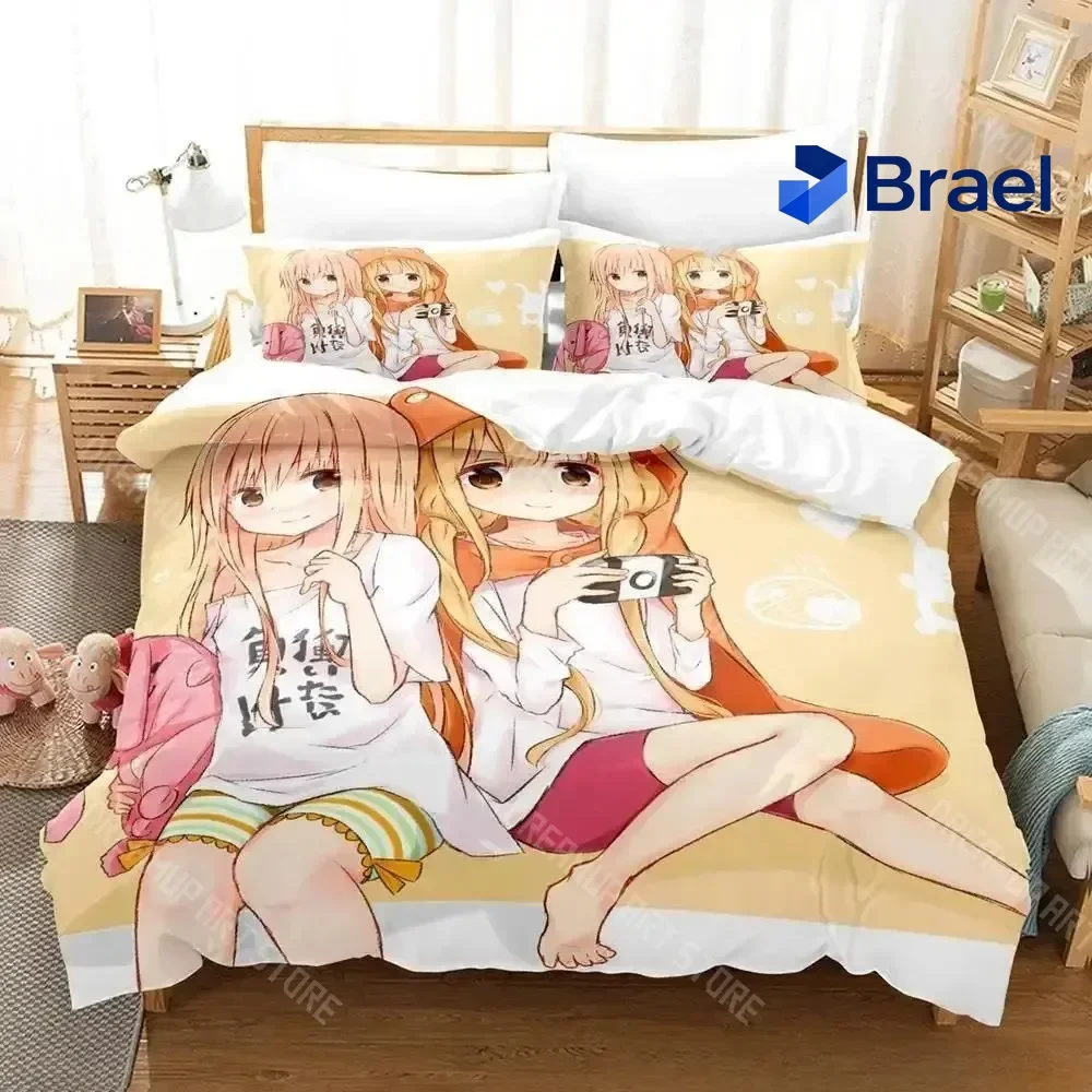 Exquisite 3D Print Himouto! Umaru-chan Bedding Set Single Twin Full Queen King Size Bed Set Adult Kid Bedroom Duvet Cover Sets A