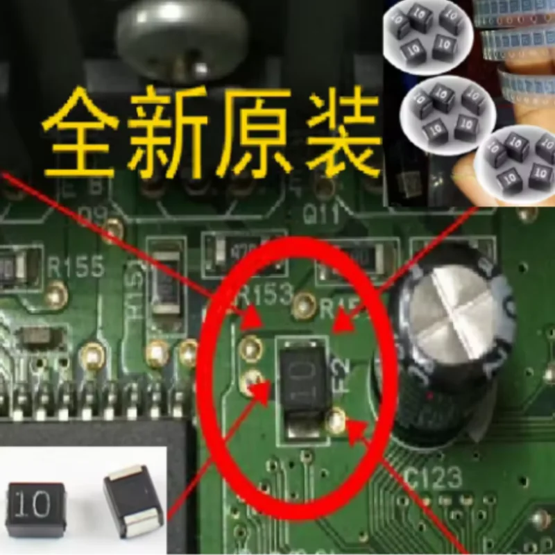 2-20 peças Novo Estoque Original F1 Resistor de Segurança KNP-RF para Placa-Mãe de Impressora EPSON R1390 1400 R270 R390 L1800, Fusível F2 com marcação 10