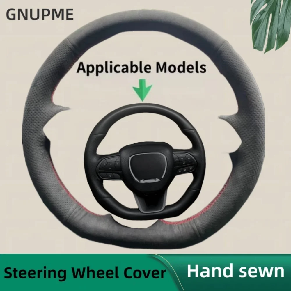 

Custom Car Steering Wheel Cover For Dodge Challenger Charger 2015-2021 Dodge Durango 2018-2021 Suede Leather Steering Wrap
