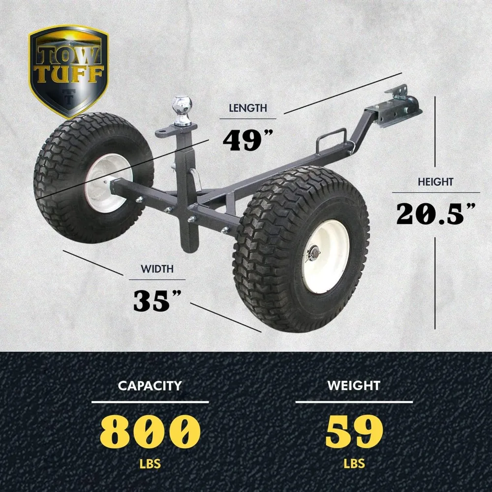 Heavy Duty 4 Wheeler Weight Distributing รถพ่วงที่ปรับได้ค่าเฉลี่ย Dolly ความจุโหลด 800 ปอนด์สําหรับ ATV และ UTV, Silver