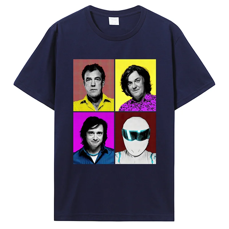 Top Gear Inspired Artwork All In One T Shirt Pop Pop Art Top Gear Stig Jeremy James May Tshirt Men Cotton Tees Tops Harajuku