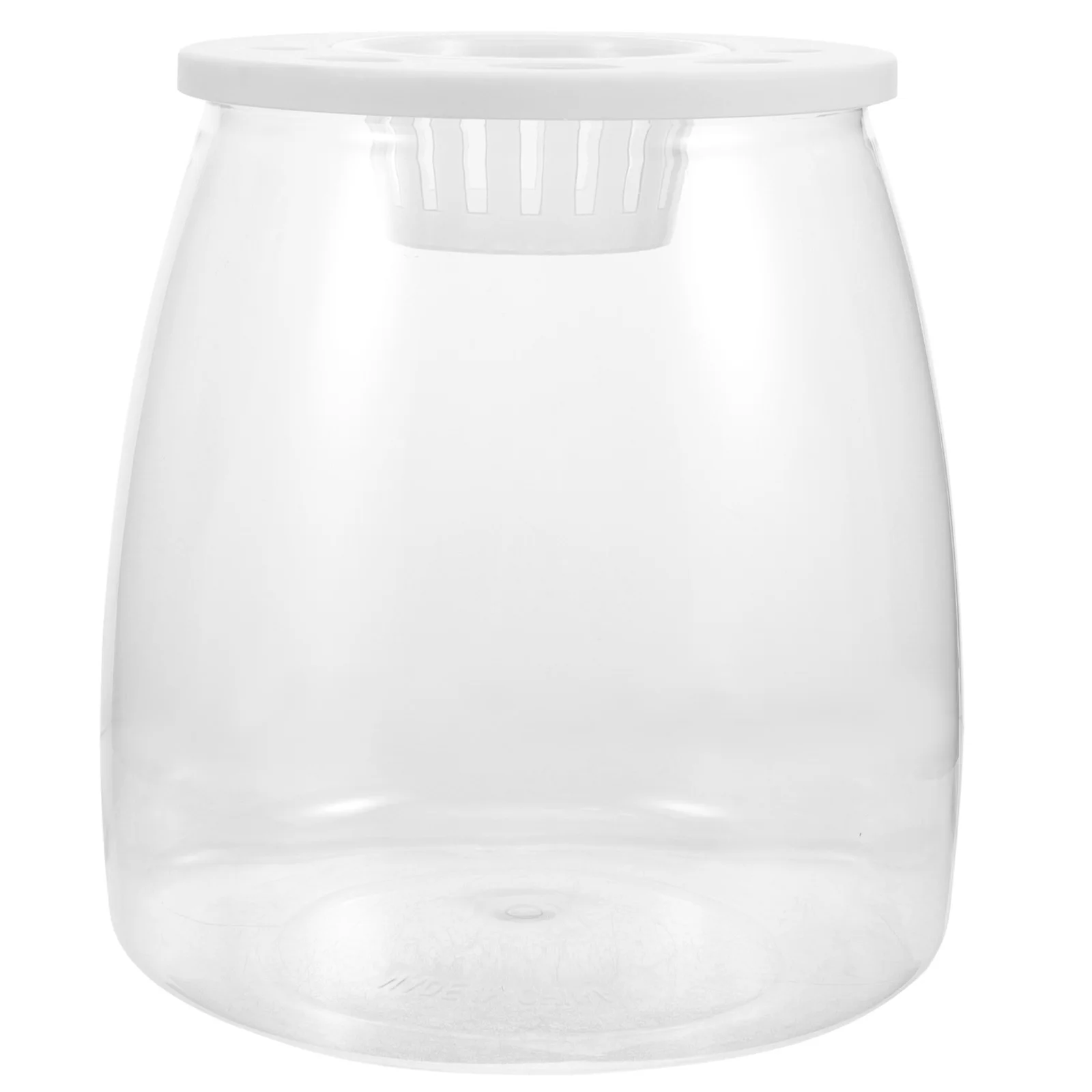 

Transparent Hydroponic Landscape Tank Plastic Desktop Small Fish Breeding Box Anti-Falling Lightweight Aquarium for Home Office