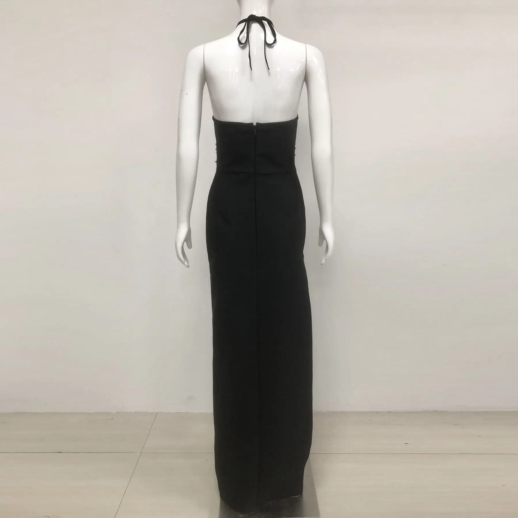 Seksowne suknie wieczorowe bez ramiączek Luksusowe 2025 Letnia nowa sukienka Maxi z wycięciem Moda Celebrity Club Wear Stroje imprezowe