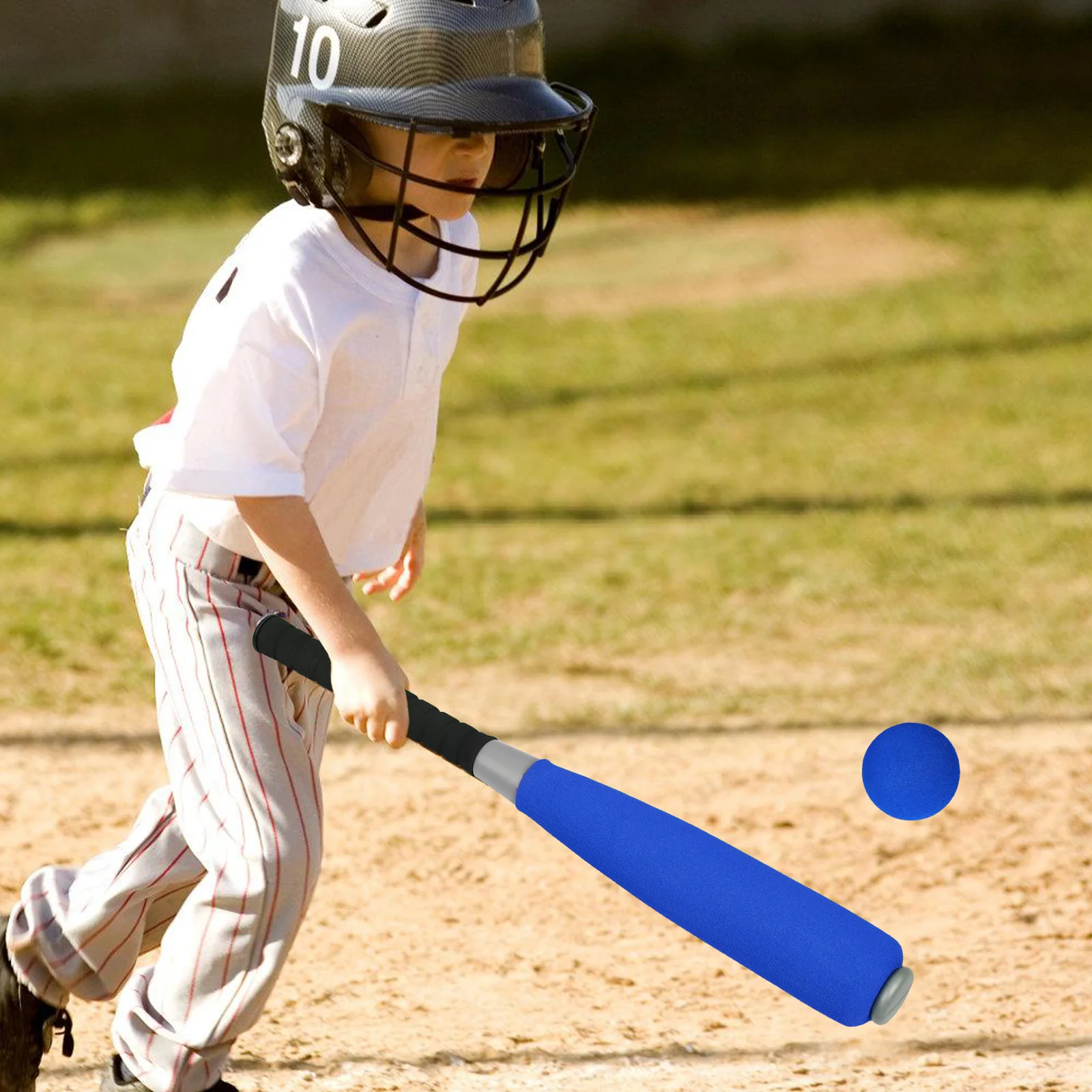 

1 Bat Ball Set Lightweight Soft Material Safe For Indoor Play Vibrant Colors Portable Training Baseball