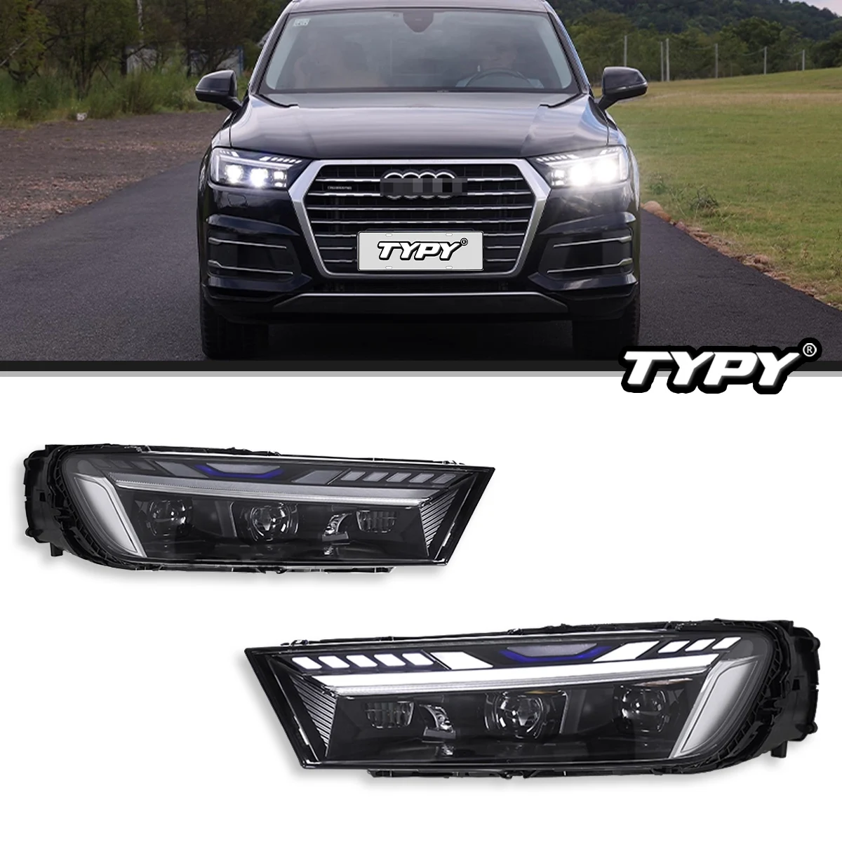 

TYPY Car Head Lamps For Audi Q7 2016-2019 LED Headlight Front DRL Turn Signal Light Assembly Modified Automotive Accessories