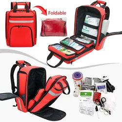 First Aid Kits Emergency Foldable Rescue Backpacks Large Capacity Sorted Storage Outdoor Camping Survival Kits Medical Kits