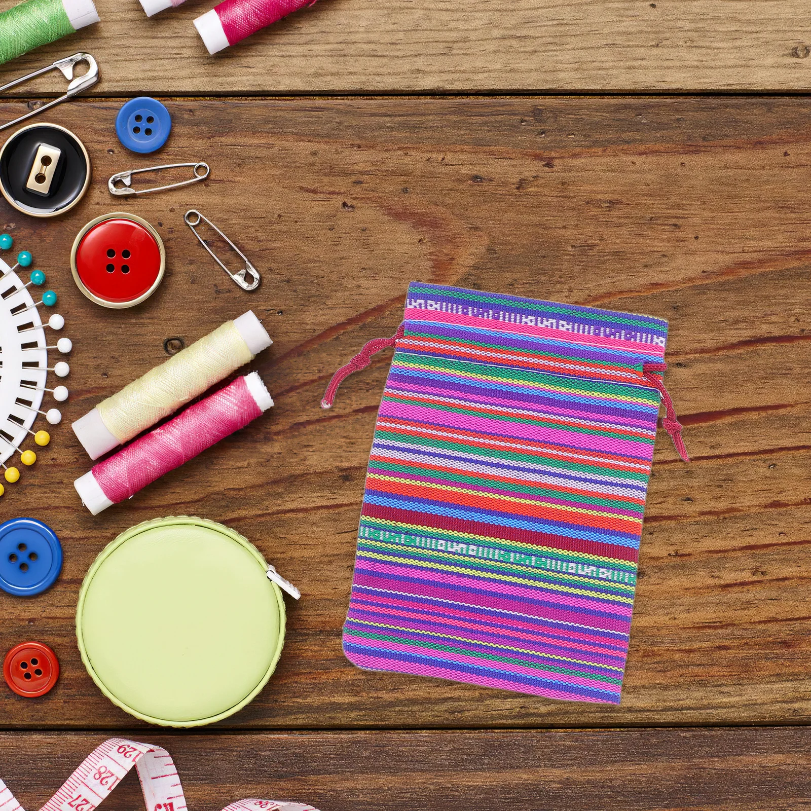 48Pcs Ethnic Style Drawstring Present Bags Reusable Fabric Candy Storage Bags Holiday Treat Snack Gift Packing Pouches