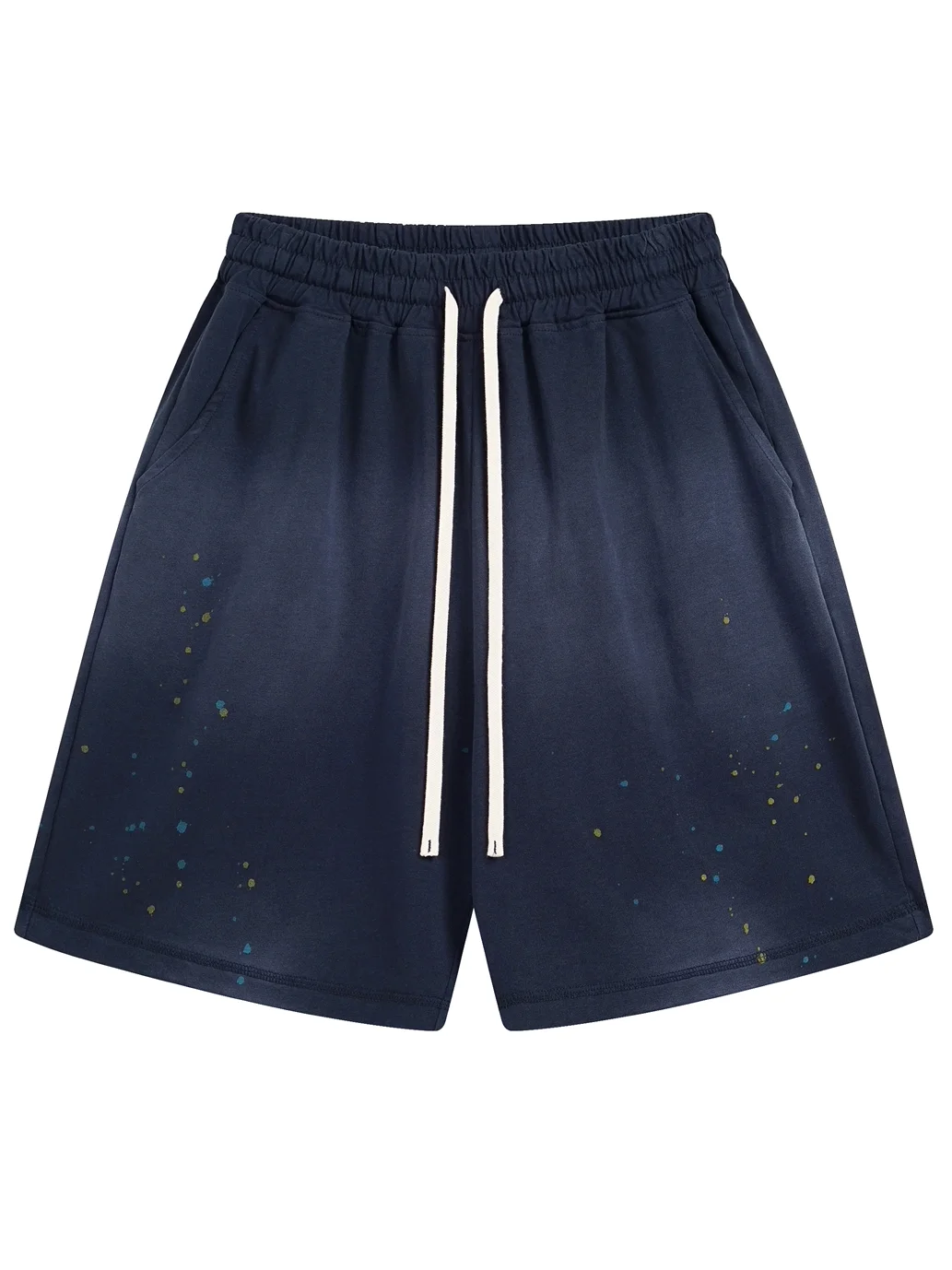 American High Street Fashion Trend Colorful Ink Splash Casual Shorts Loose Fit Sports Youth Popular Shorts for Men