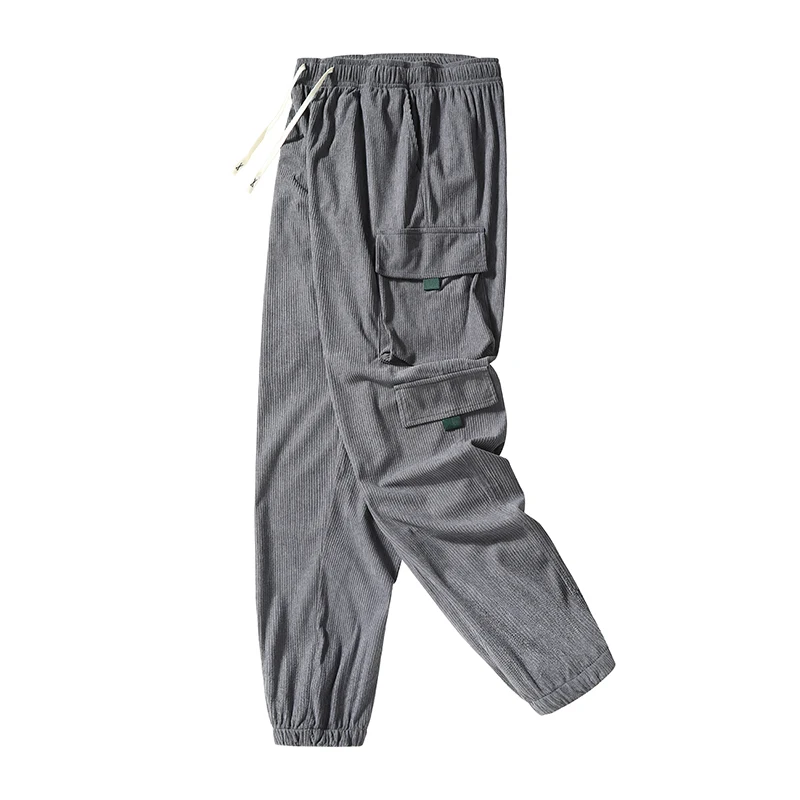 Otoño e Invierno marca de moda suelta color sólido casual ropa de trabajo pantalones para hombres estilo de Hong Kong pantalones deportivos para hombres