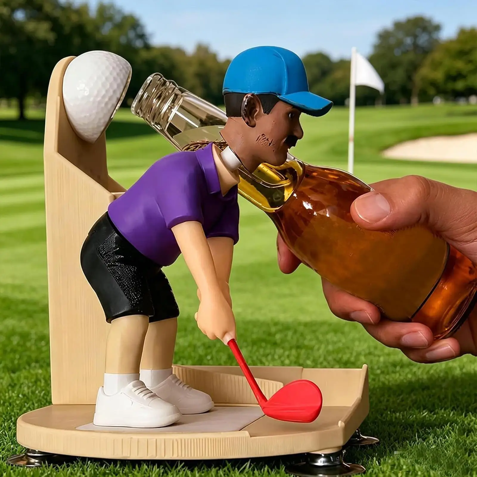 Abrebotellas de cerveza manual con diseño de palo de golf, abridor de tapas de botellas de cerveza para hombres, mujeres, papás, esposos, golfistas, hogar y cocina
