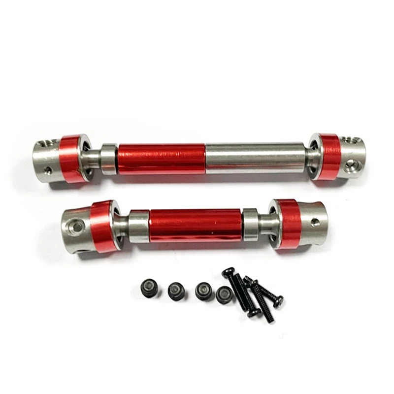 

2Pcs Metal Drive Shaft CVD Drive Shaft for Traxxas TRX4M TRX-4M 1/18 RC Crawler Car Upgrade Parts Accessories, red