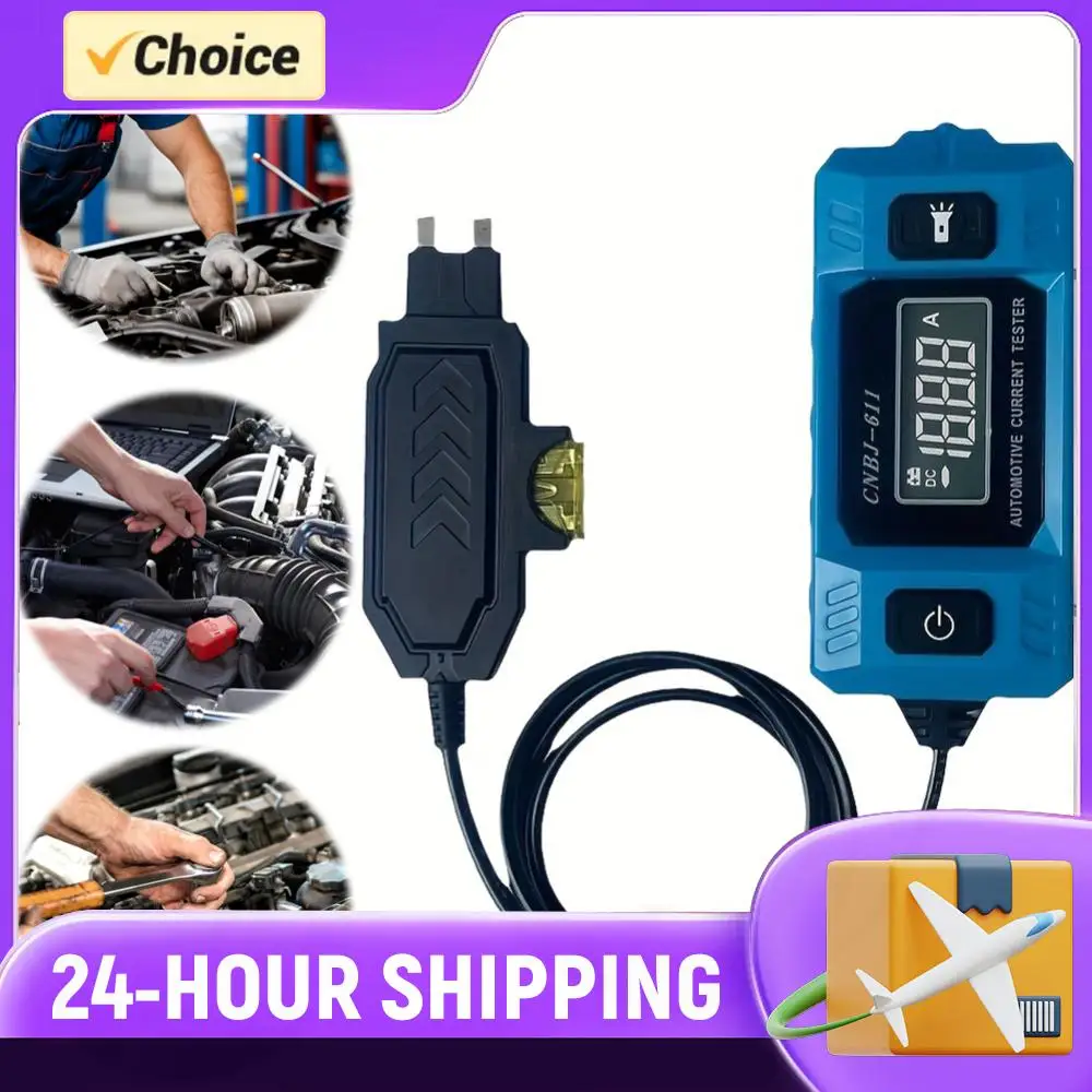 

Автомобильный тестер тока предохранителей с ЖК-дисплеем, тестер неисправностей автомобиля, макс. 48В, высокоточный инструмент для проверки тока автомобильных предохранителей