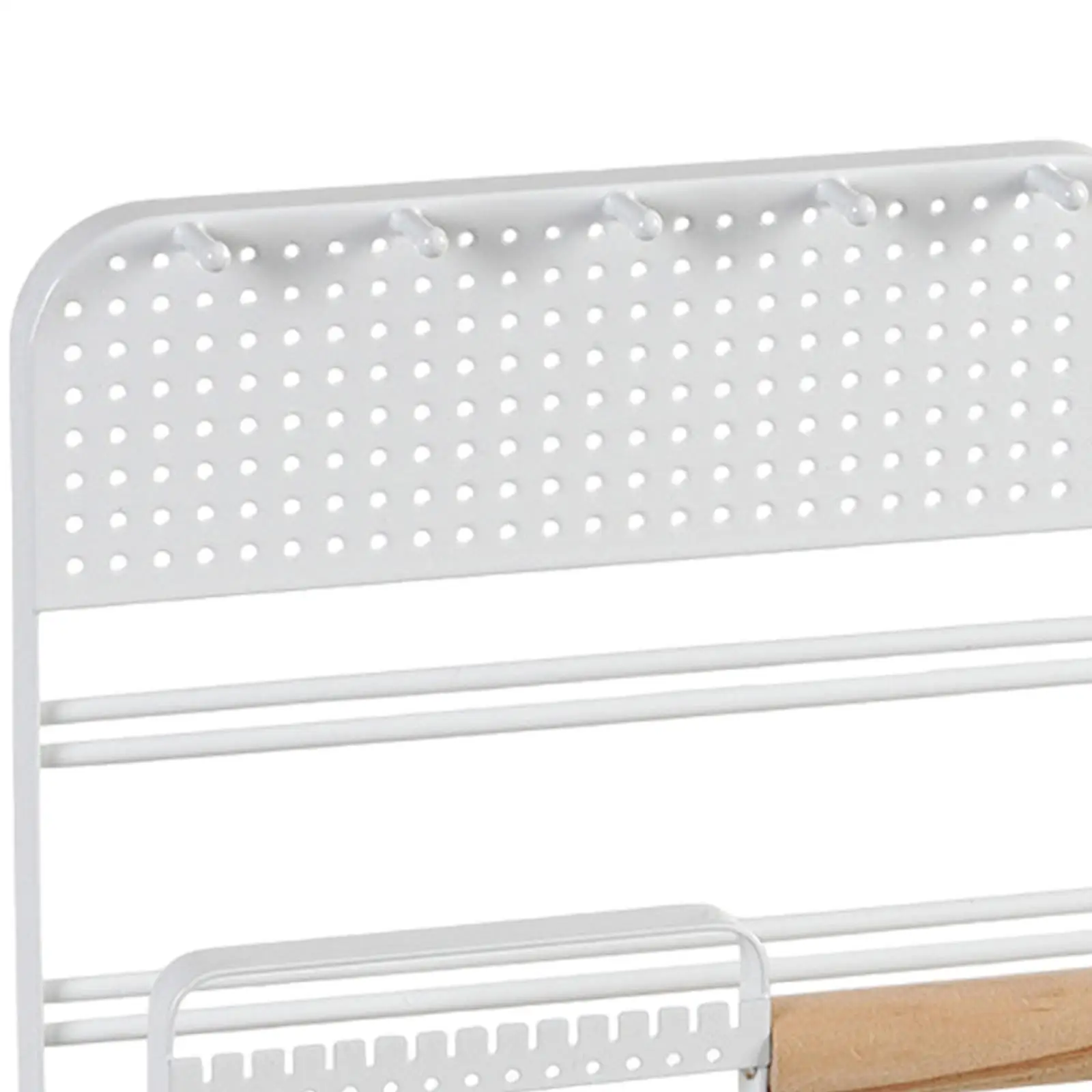 Display Riser Stand Jewelry Organizer Shelf Wood Metal Necklace Earring Holder Storage Rack Countertop Showcase Decoration for