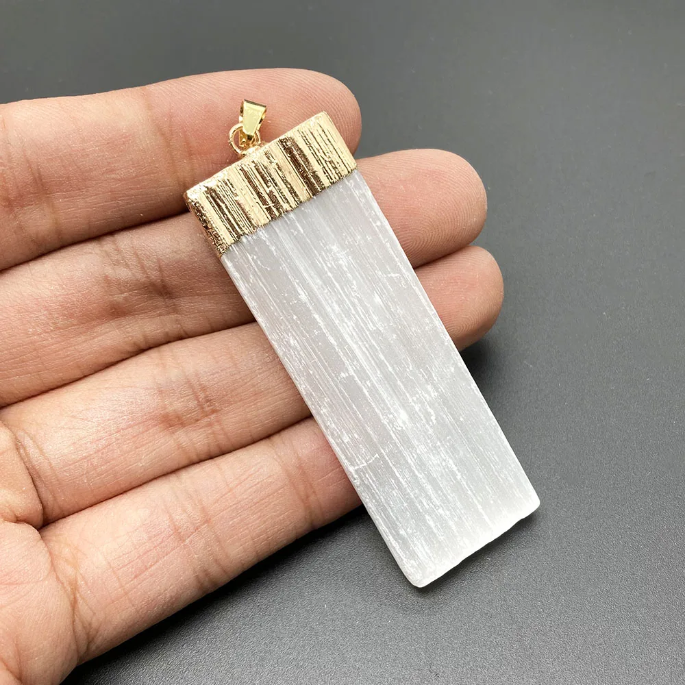 1 Stück natürlicher Selenit, weißer Gips, Kristallquarz, Rohstein, Reiki-Edelstein zum Reinigen von DIY-Geschenken – Detail 1