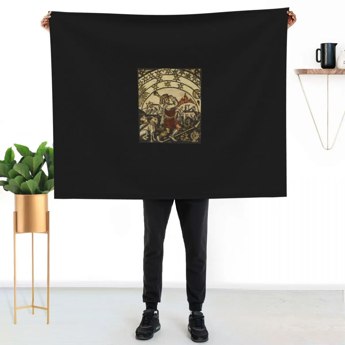 Bardcore Medieval Book Cover Illustration Throw Blanket Soft Plaid Plush Baby Weighted Thermal Blankets