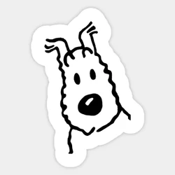 Snowy Dog Lover Milou 5PCS Stickers for Decorations Stickers Art Cute Decor Anime Car Print Wall Cartoon Kid Laptop Background