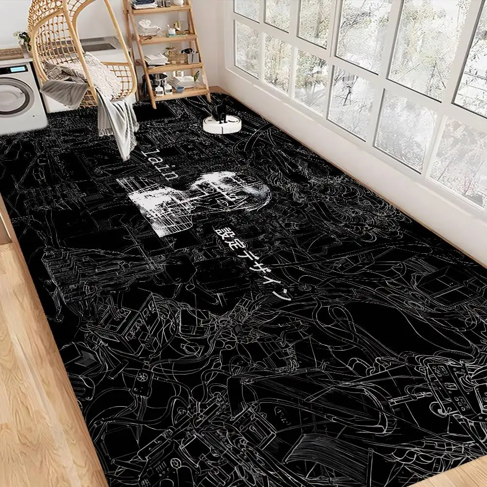 Serial Experiments Lain Floor Mat Retro Multiple Choice Living Room Kitchen Rug Non-Slip Modern Home Decor