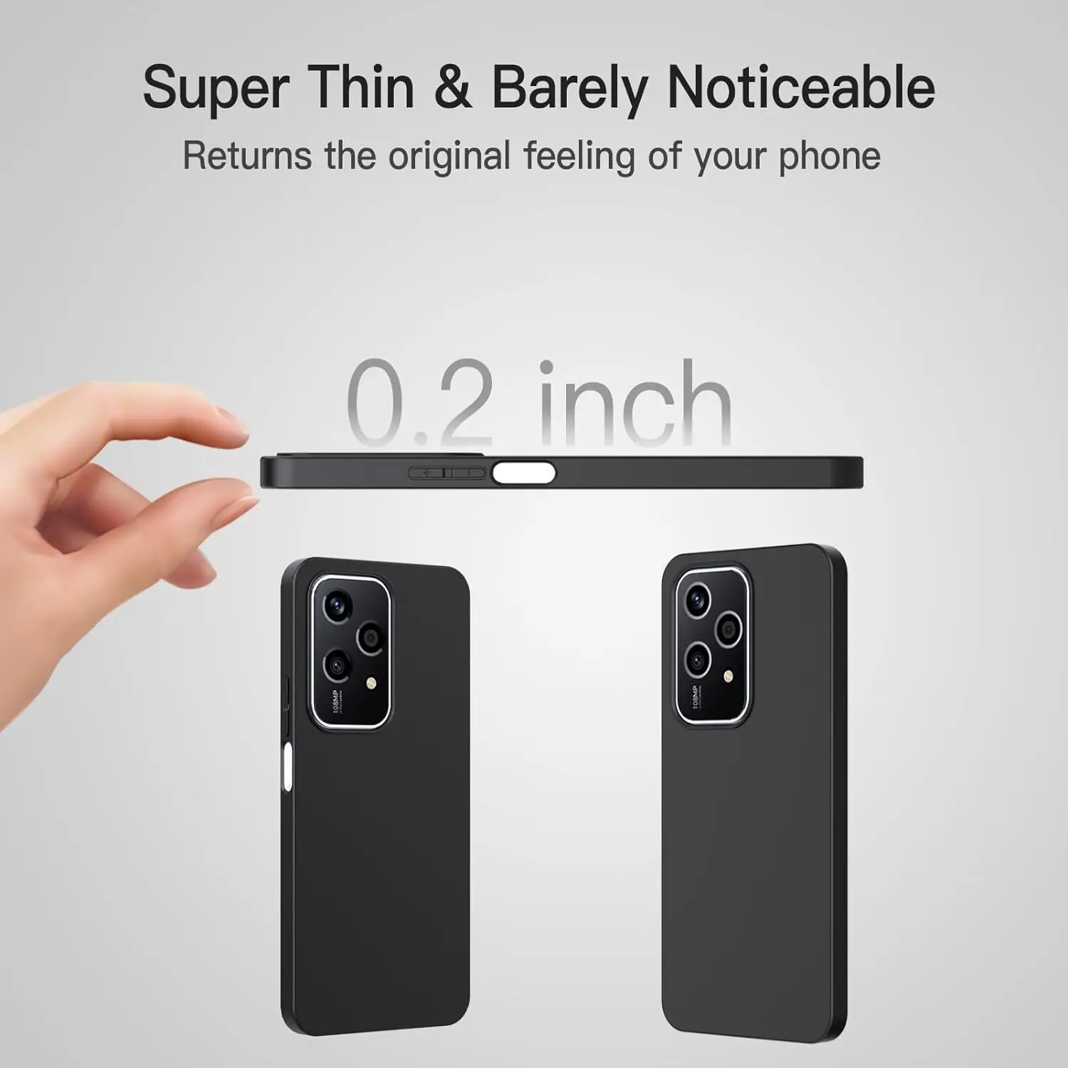 Case For Honor 200 Lite Black Matte TPU Phone Camera Protection Cover for Honor200 Lite Transparent Shell Protective Coque