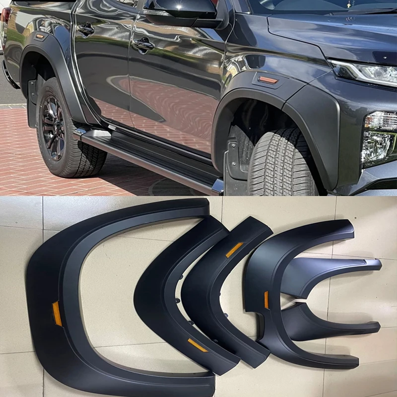 Fender Flares Wheel Arch with Reflector for Mitsubishi Trion L200 2019 2020 2021 2022 2023 Double Cabin Models 4X4 Car Styling