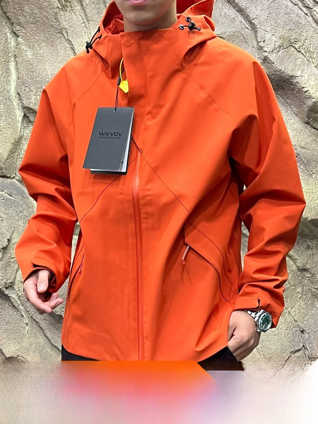 Outdoor Men's Softshell Jacket Full Body Taped Three-Proof Black Tech Autumn Winter Anti-Tear Standard Fit Polyester Fiber