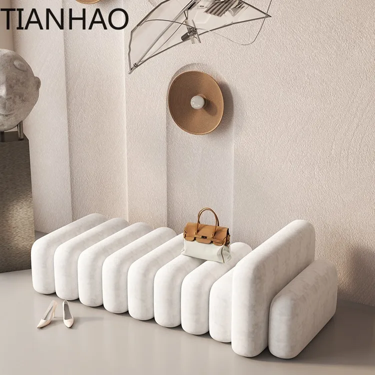 Luxury Style Bench for Home Entryway Bedroom Footrest Fashion Store Seating