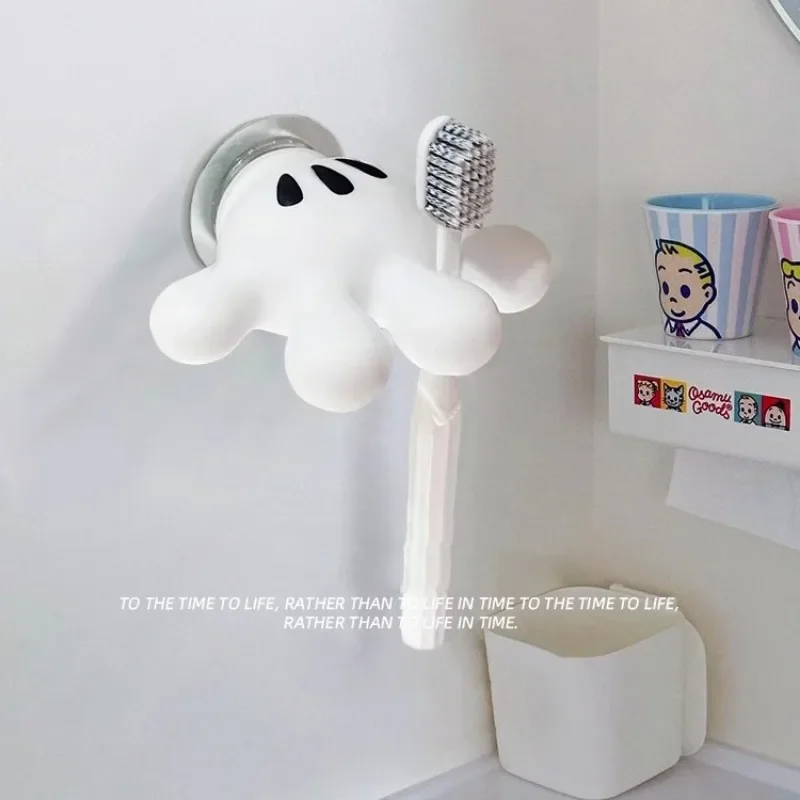 Mickey Palm Simple Towel Rack Children Wall Hanging Toothbrush Holder Paste Hooks Family of Four Bathroom Shelf Shelf Organizer