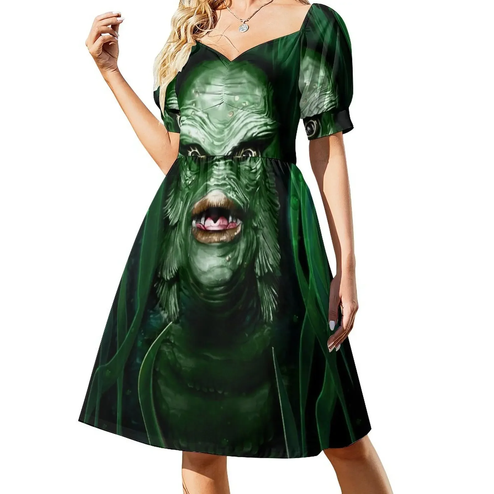 

The Creature Short-Sleeved Dress Women's dress elegant party dress for women 2025 Beachwear prom clothes