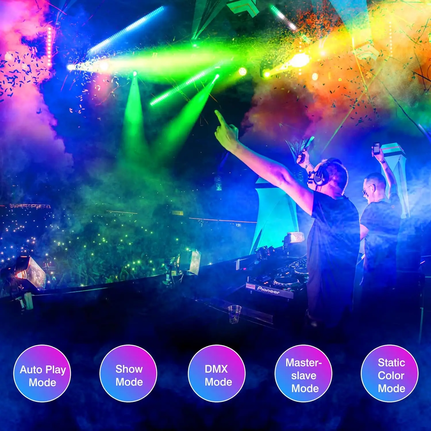 شريط إضاءة المسرح LED 200 وات - 720 مصباح LED RGBW DJ Bar Light Strobe DMX Master-Slave Control 48 منطقة RGB و24 منطقة بيضاء تأثيرات مطاردة #4