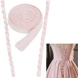 1 Set Wedding Dress Zipper Replacement Pearl Pink Adjustable DIY Craft Corset Back Kit Dress Accessories for Prom Dress Strap