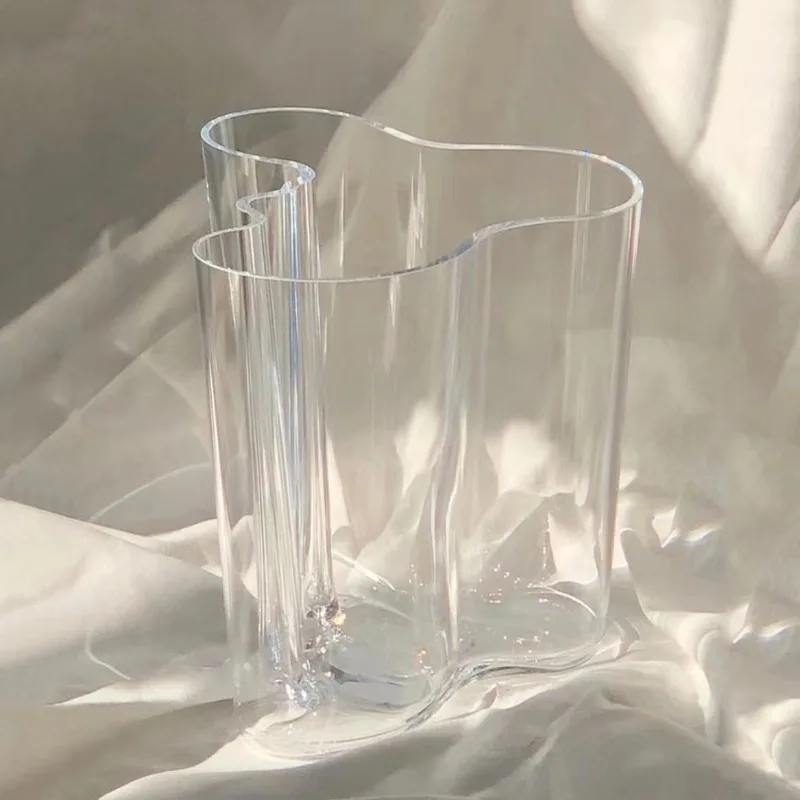 Kreative Unregelmäßige Transparente See-Glasvase Ins-Vase Dekoration für Zuhause
