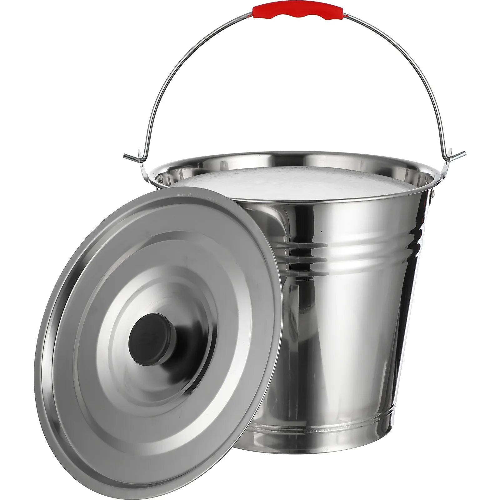 

Outdoor Water Bucket Buckets Heavy Duty with Lid Stainless Steel Barrel Cleaning