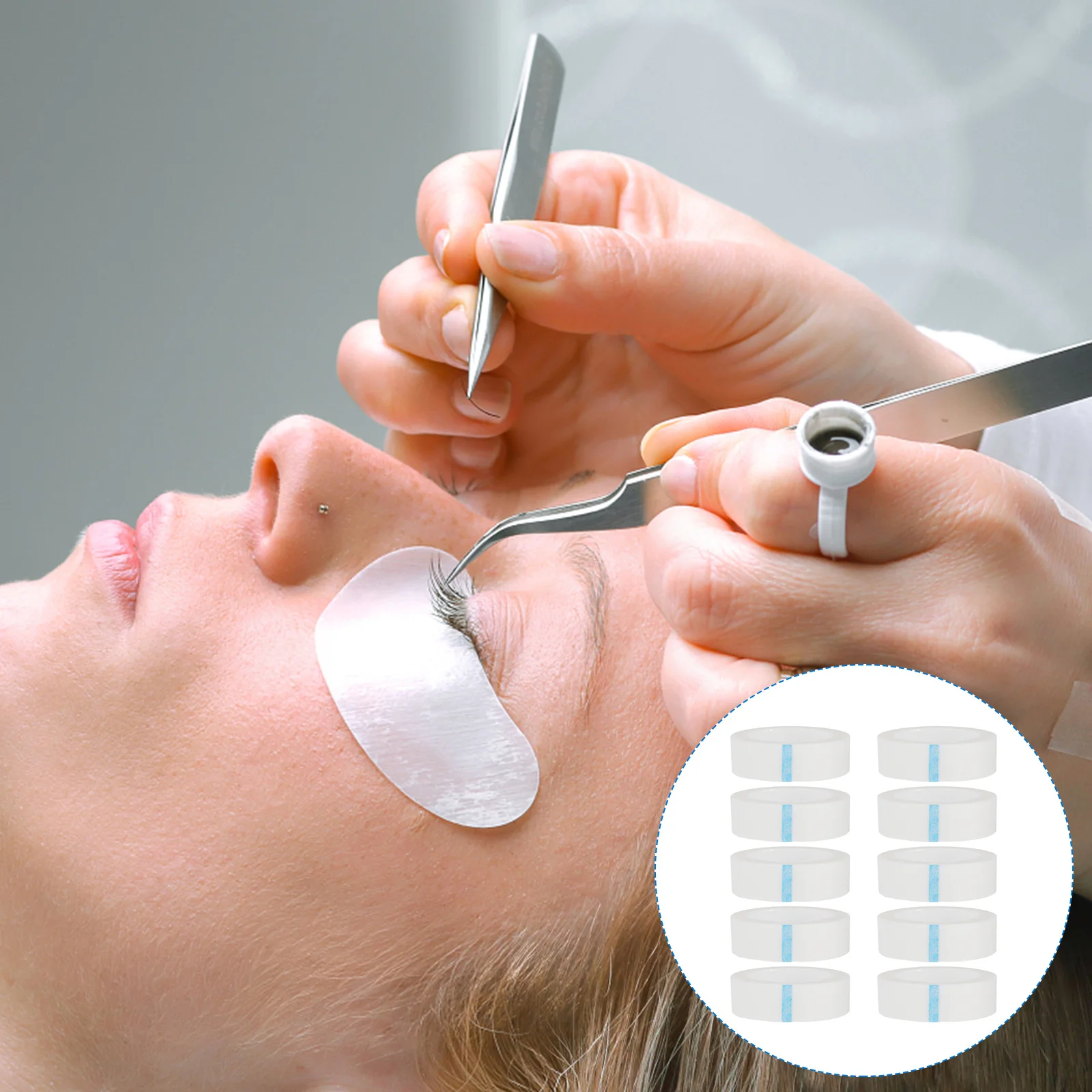 10 pièces bandes de cils Extension de cils greffage respirant Protection de la peau indolore faux cils Patch outil de maquillage pour Salon
