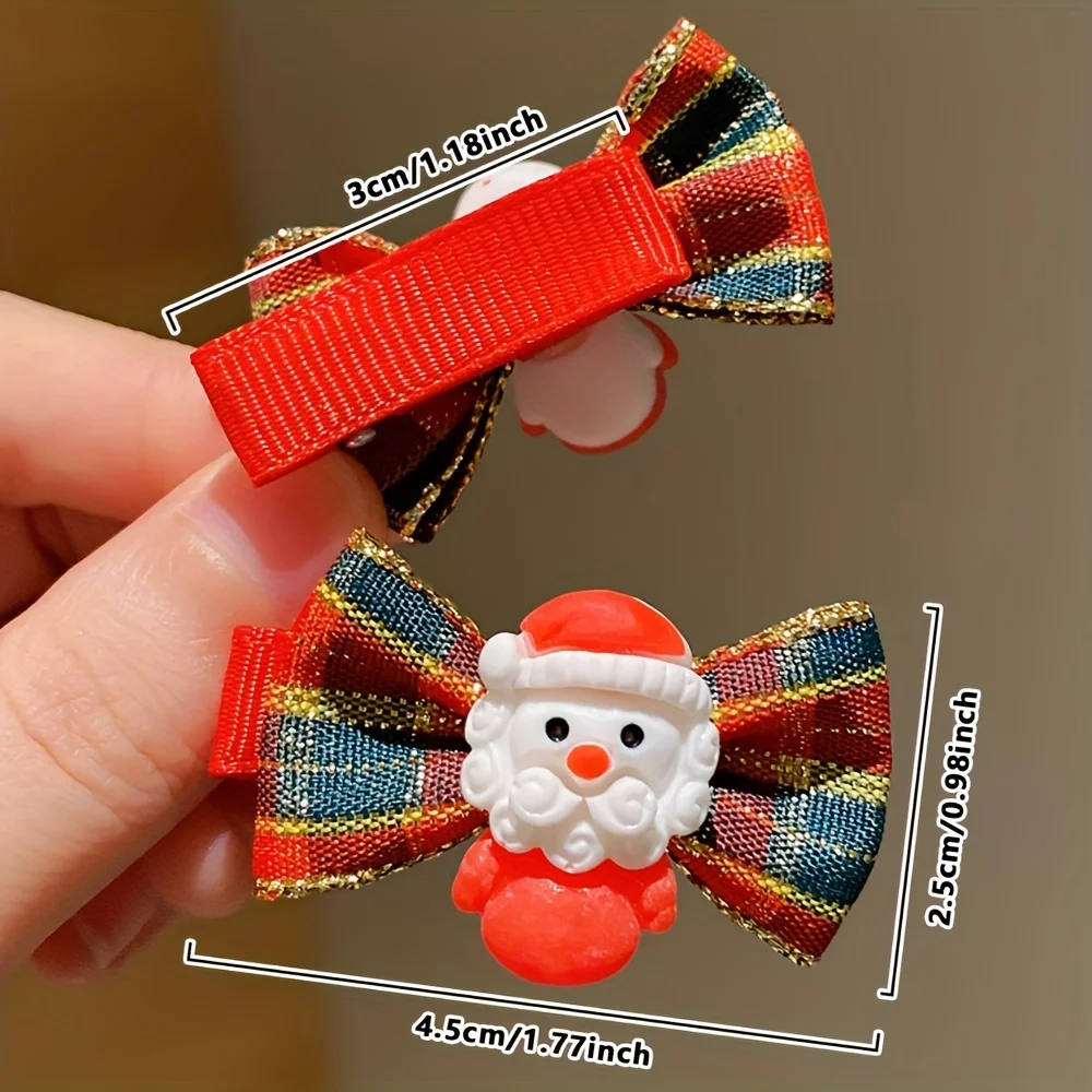 10pcs Christmas Cute Hairpin Sweet and Versatile