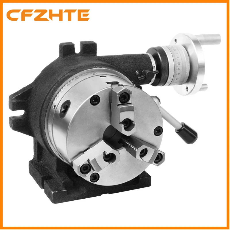 CS-6 6inch Universal Milling Machine Indexing Head, Fast and Easy Three Jaw Chuck Rotation, Vertical and Horizontal Use