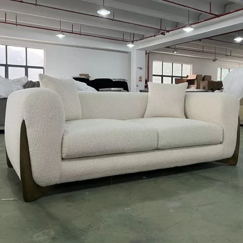

Customized Modern White Hotel Sofa Set Furniture Simple Fabric Villa 123 Seat Combination Sofa Wedding Event