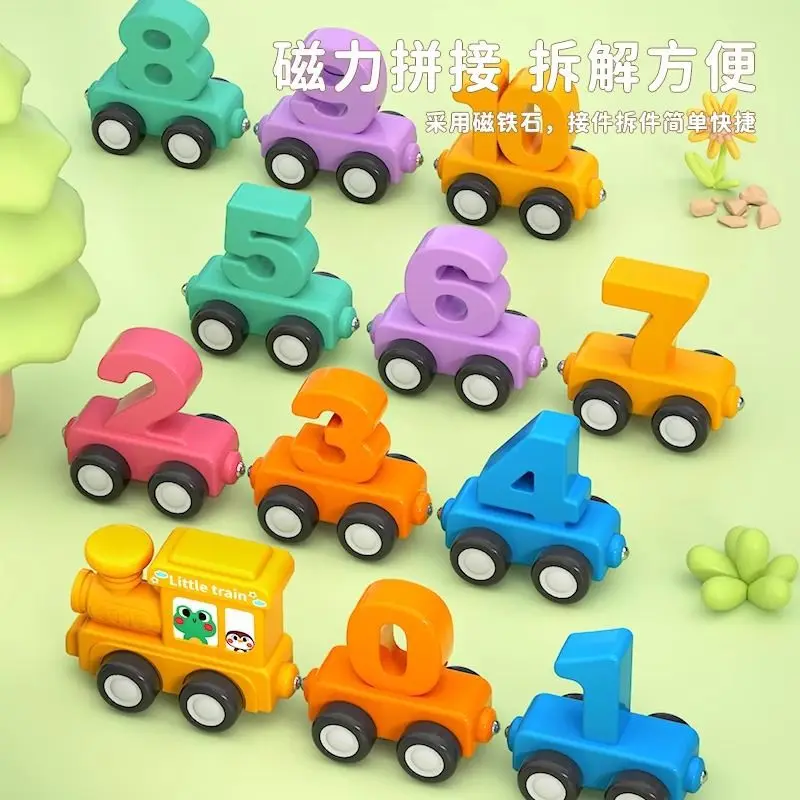 Magnetic Number Train Set Digital Learning Educational Toys 14Pcs