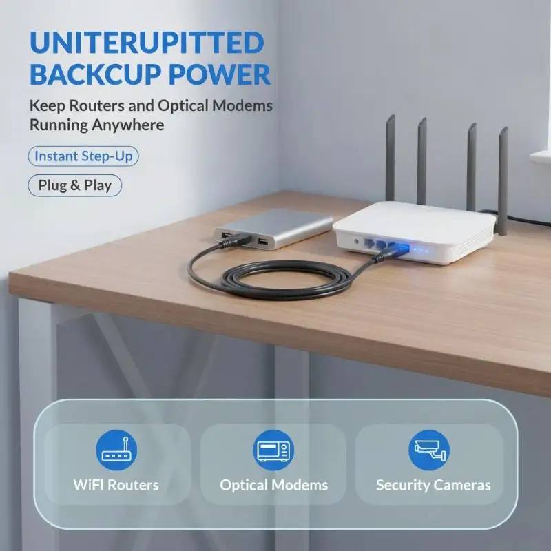 9Pcs USB A To DC Boost Cable USB To 5/9/12V DC Power Cable With Adapters USB To DC Jack Connector Power Supply Adapter