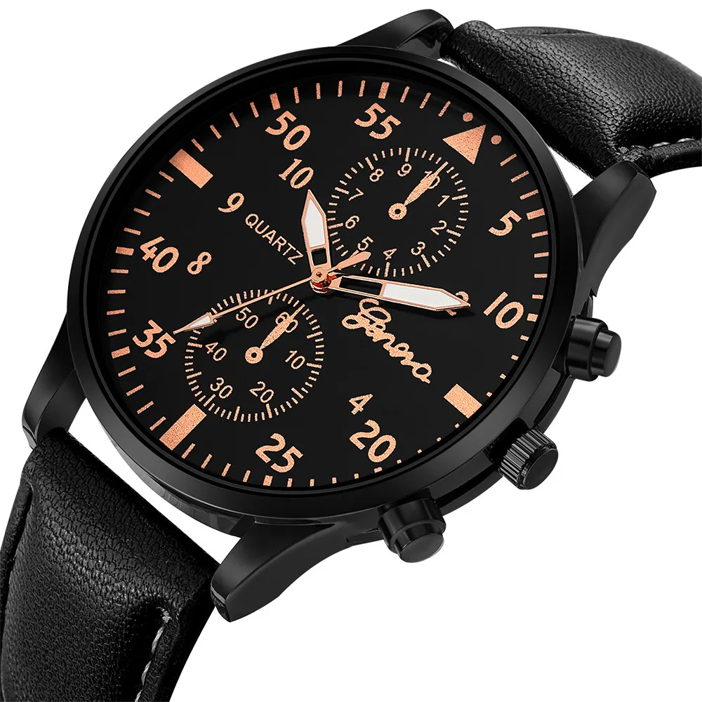 

Mens Quartz Watches Chronograph Sport Male Wristwatch Leather Strap Life Waterproof Watches Casual Fashion Clock reloj