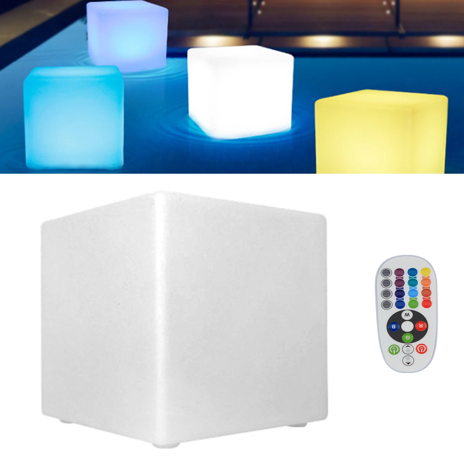 LED Cube Ambience Light 16 RGB Adjustable Light Colors, Remote Control,  Party Atmosphere Maker Environmental Décor Night Light