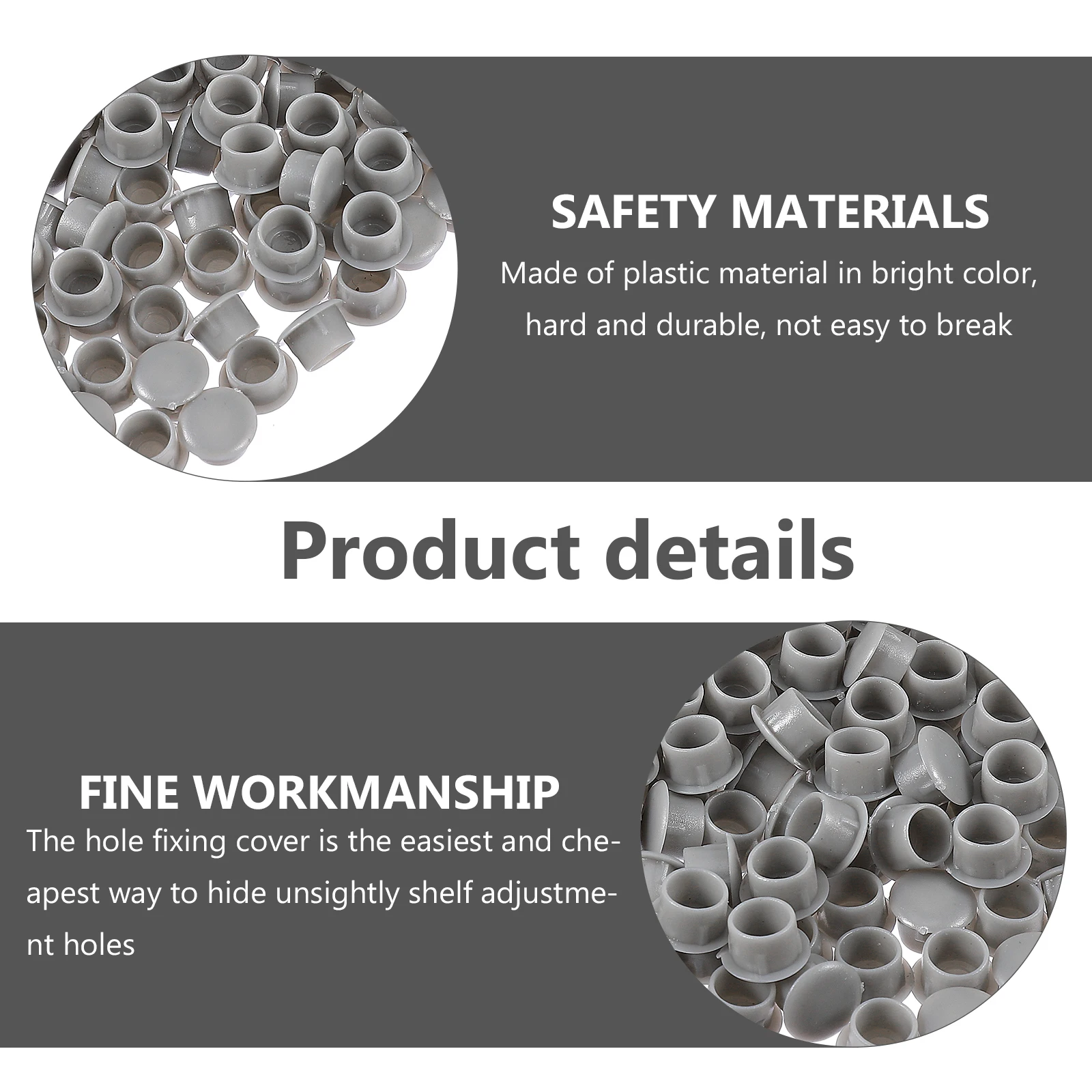 

200pcs Screw Hole Plugs 5Mm Plastic Hole Covers For Furniture Decorative Cover Caps Fastening Accessories Hinge Repair