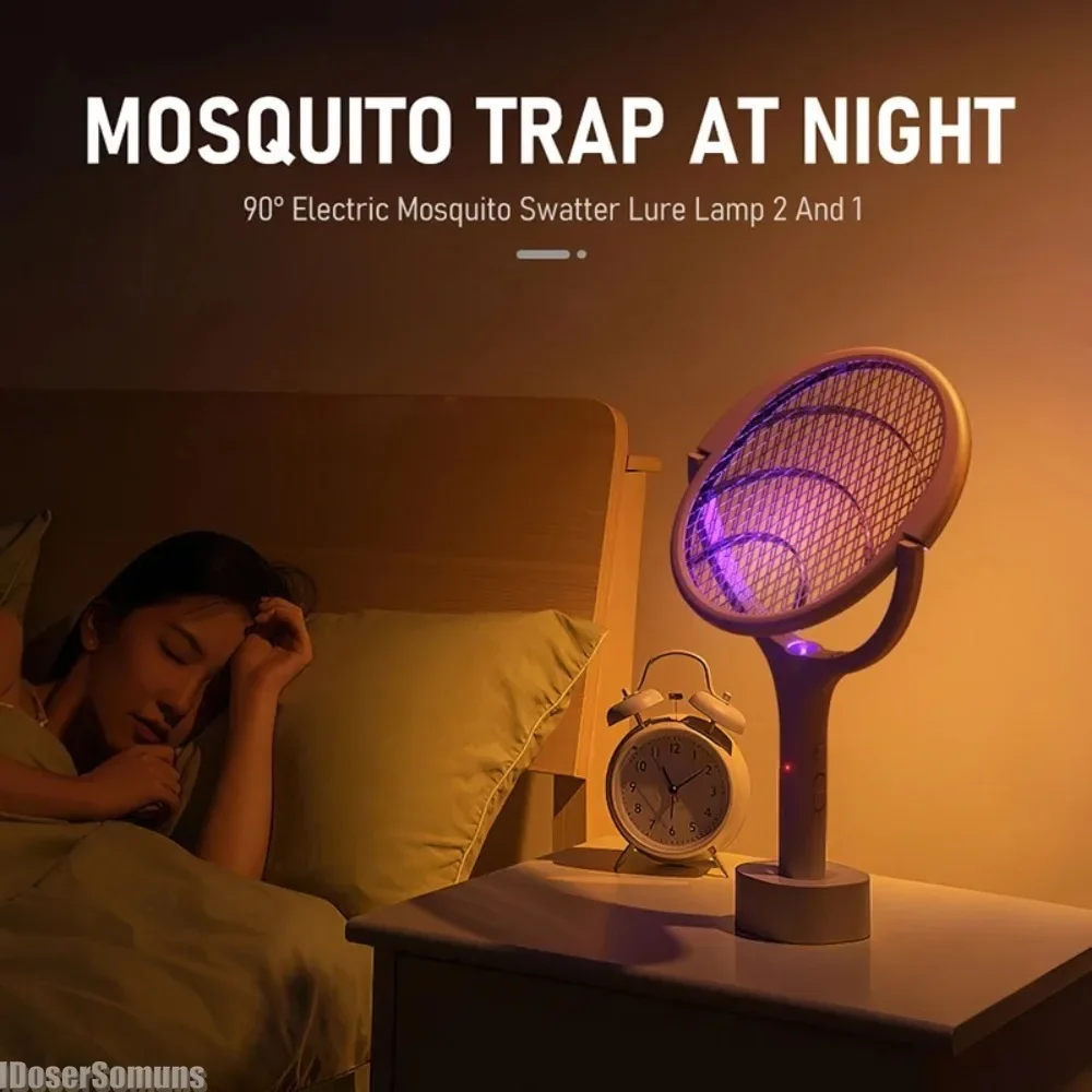 

Adjustable Electric Mosquito Swatter 5 in 1 ABS Fast Charging Racket Kill Fly Bug Safety Insulated Battery Powered Lamp