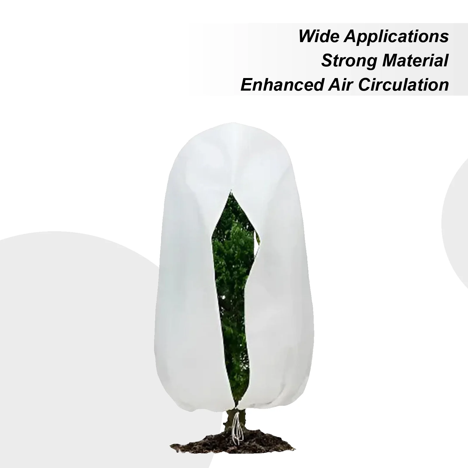 

Защита от мороза для растений, садовые растения, морозная крышка, термозащита для цветов на молнии с шнурком для садовой теплицы, приподнятая