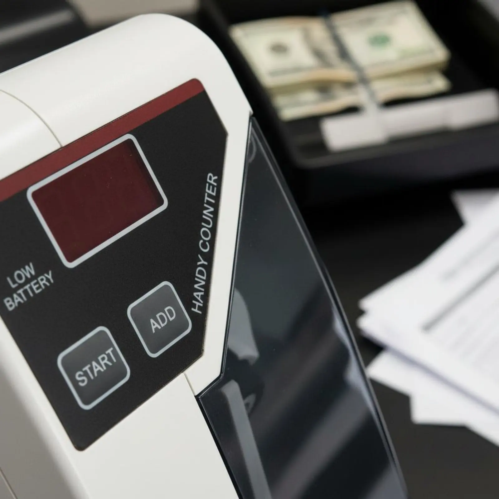 

Bill Counter Compact Portable Currency Counter Banknote Counting Machine Multi-Currency Currency Counting Machine for Cashiers