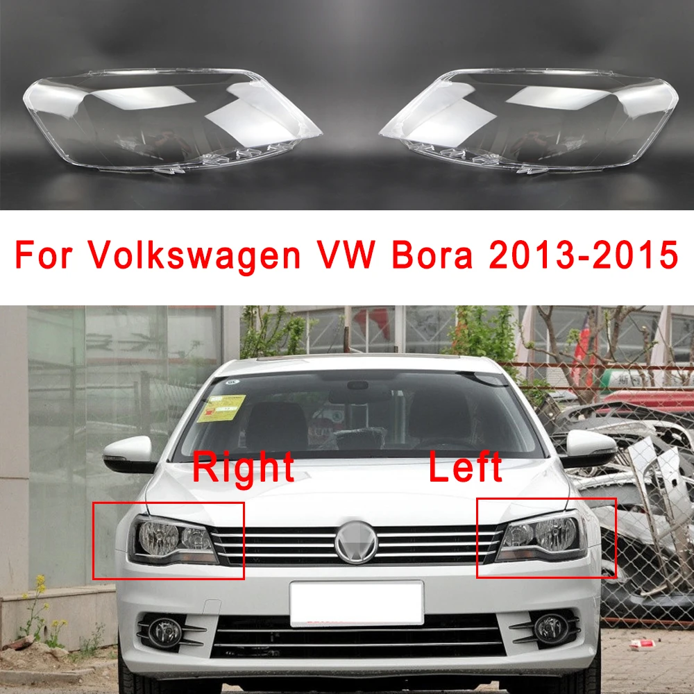 

For Volkswagen VW Bora 2013-2015 Auto Front Headlight Transparent Cover Shell Headlamp Transparent Lampshade Glass Lens Cover