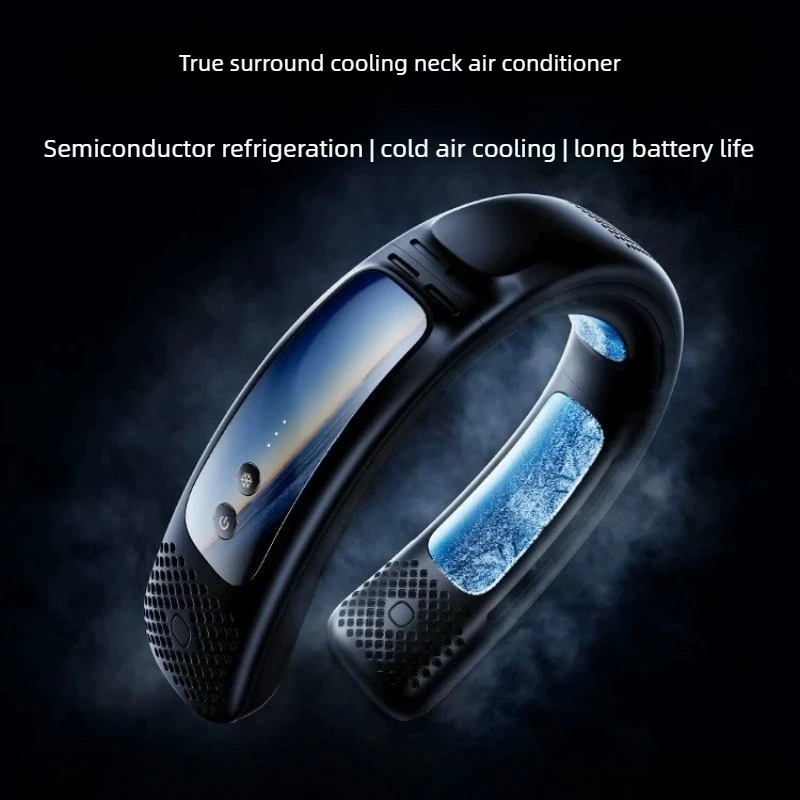 2026 New Silent Long Battery Life Powerful Air Conditioning Fan USB Charging Wearable Neck Fan