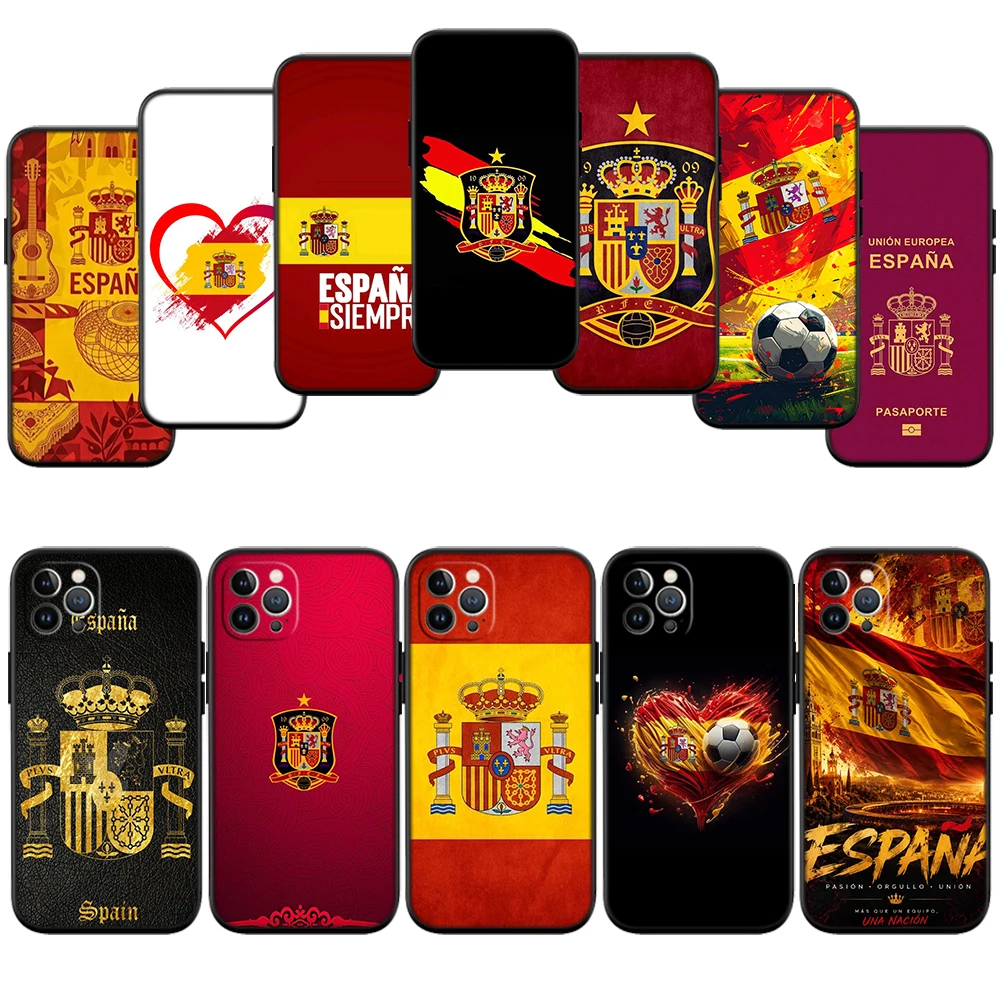 Funda para Teléfono Móvil de Alta Gama con Bandera de España II65 para iPhone SE X XS XR 16E 17 11 Pro Max 8 7 6 6s Plus Air