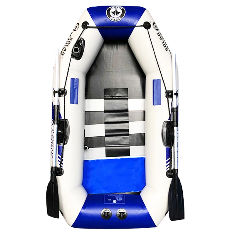 Solar Marine 0.7mm PVC Fishing Boat Single Inflatable Kayak Anti-Flood Rescue Dinghy Hovercraft Outdoor Diving Surfing
