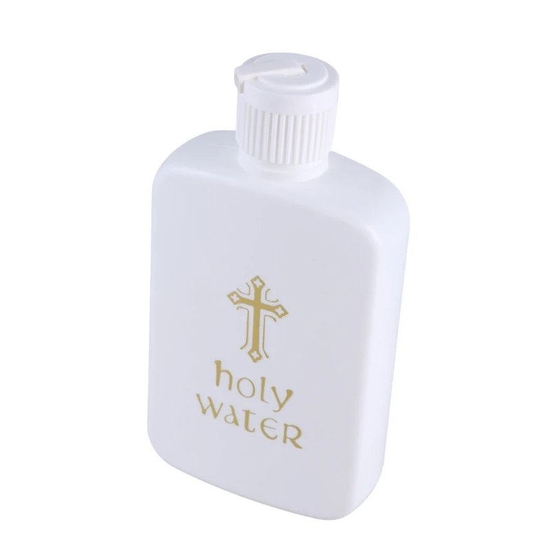 Easter Holy Water Bottle Gold for Cross Container with Screw Lid Mini Lotion Bottles for Christian Easter Party Favor Church