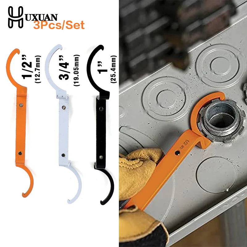 Juego de llaves de bloqueo de conductos, herramienta de tuerca antiaflojamiento, llave de aleación de acero en forma de S para reparación de tuberías de agua de coche y camión, 1 Juego