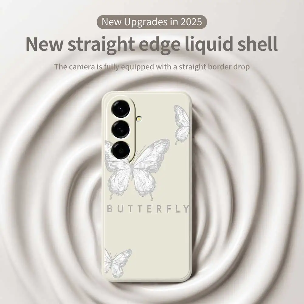 فراشة نمط قضية الهاتف لسامسونج A56 A55 A54 A53 A52 4G 5G A36 A26 A16 A06 A35 A25 A15 A34 A24 A14 A33 A32 A23 A13 غطاء